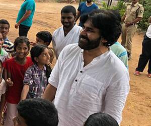 Pawan Kalyan At Ambedkar Bhavan in Visakhapatnam