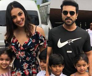 Ram Charan & Kiara Advani on Boyapati Sets