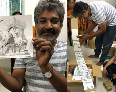Rajamouli Excited as a Kid for the Gifts!