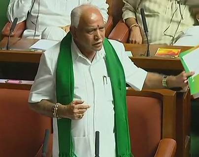 Yeddyurappa Once Walks Out Ahead of Kumaraswamy's Trust Vote