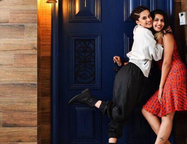 Brand-New-Home-Taapsee-Pannu-Poses-with-Sis