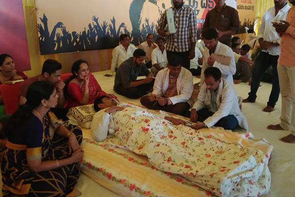 CM ramesh Hunger strike for steel plant in kadapa