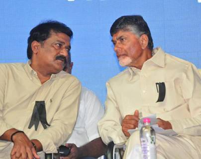 Ghanta Seated Right Beside Chandrababu Today