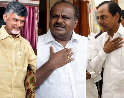 KCR- chandraabu naidu - JDS Kumaraswamy