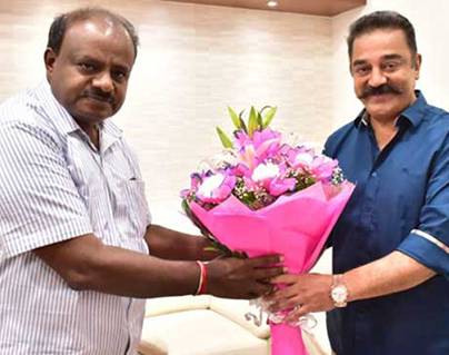 Kamal Haasan -meets JDS Kumaraswamy