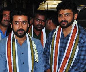 Suriya and Karthi at Simhachalam Temple