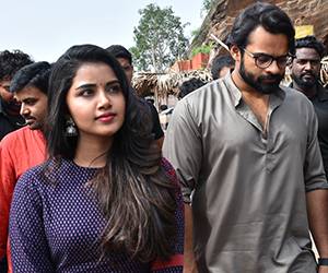 Tej I Love You Movie Team At Kanaka Durga Temple in Vijayawada