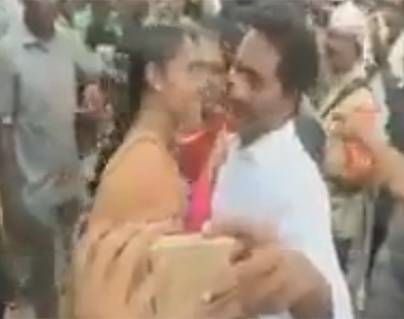 Young Girl Kisses YS jagan