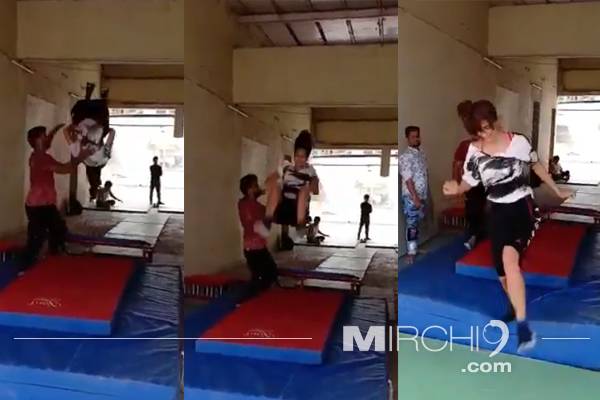 Disha patani flip flop stunt goes viral