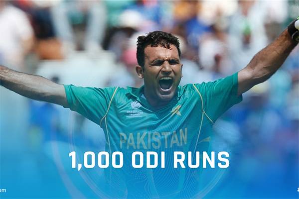 Fakhar Zaman  fastest to score 1000 ODI runs