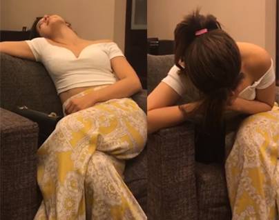 Mehreen Kaur Pirzada Caught in the Act, Gets Angry