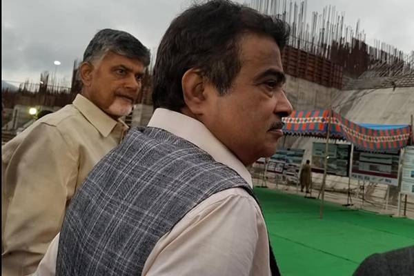 Nitin Gadkari praises Chhandrababu Naidu  on Polavaram project 