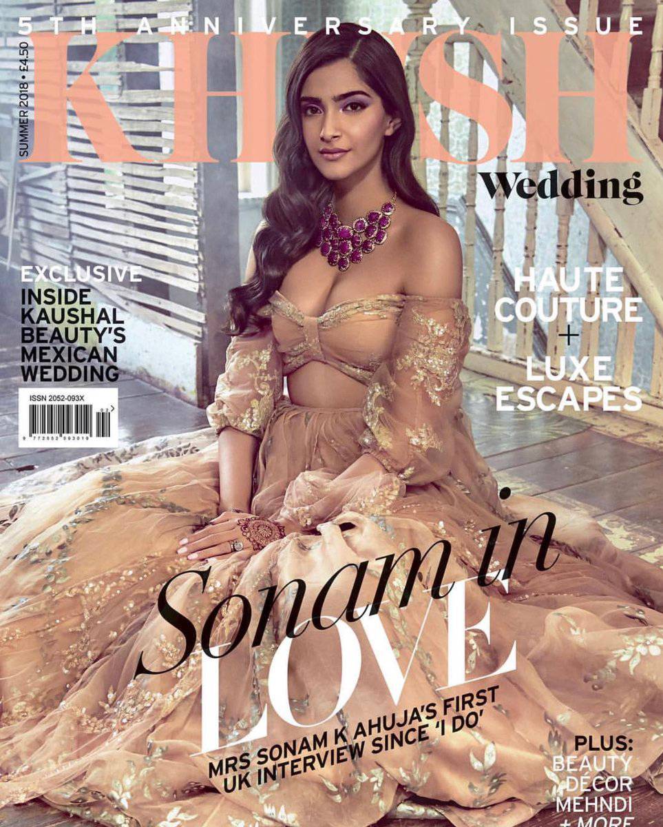 Sonam Kapoor Hot  Khush Wedding  Coverpage 