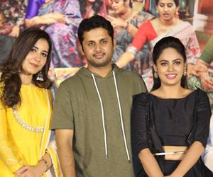 Srinivasa-Kalyanam-Movie-Pre-Release-Event-Stills-Photos---Nithiin,-Raashi-Khanna,-Nandita-Swetha