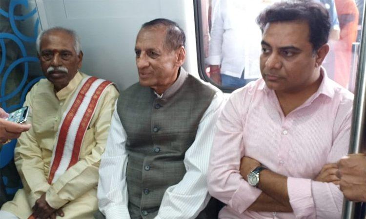 Bandaru Dattatreya on Ameertpet - LB Nagar Metro Rail