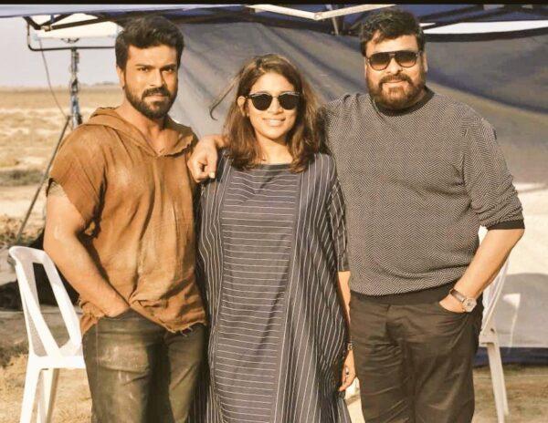 chiranjeevi-and-konidela-susmitha-on-the-ram-charan-boyapati-movie-sets