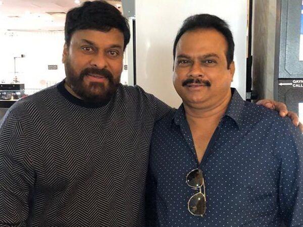 Chiranjeevi on the sets of ram charan upcoming movie