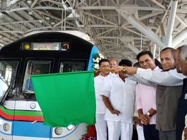 Hyderabad Metro Services Between Ameerpet and LB Nagar Begins