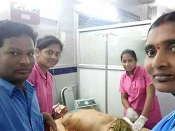 Kamineni hospitals dismissed -Selfie with Harikrishna Deadbody-