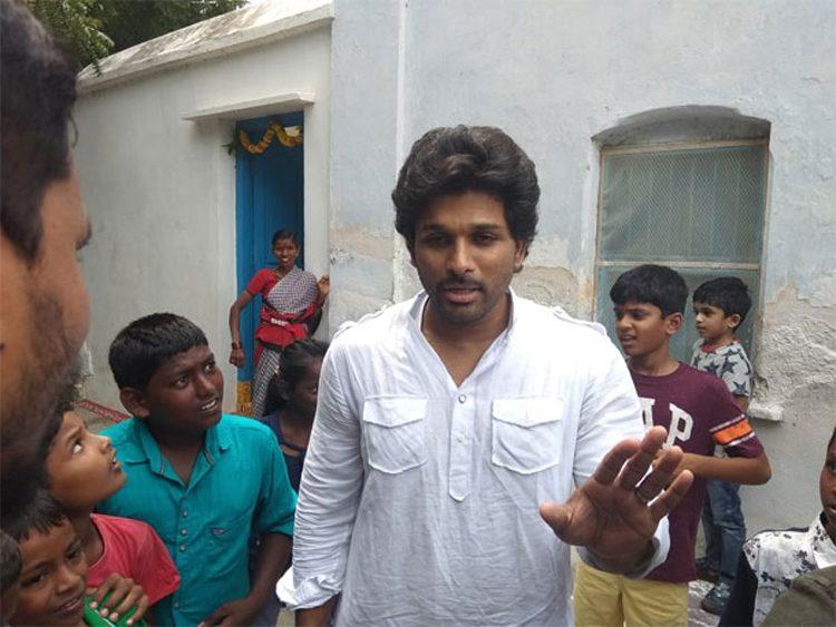 Allu Arjun at Wife Sneha Reddy Father Village