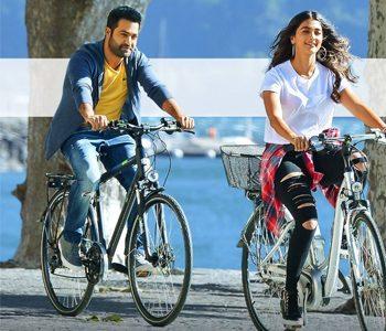 Jr NTR Bicycle ride in aravindha sametha