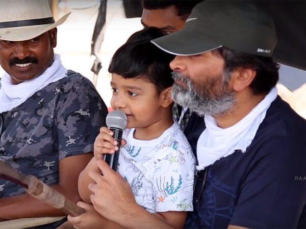 Jr-NTR's-4-Year-Old-Son-Abhay-Wielding--Megaphone