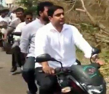 Nara Lokesh visited Cyclone Titli effected areas on bike