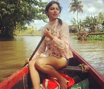 Amala Paul boating