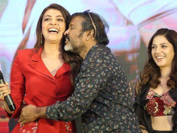 Chota-K-Naidu-Kiss-Kajal-Aggarwal-At-kavacham-Teaser-Launch