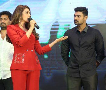 Bellamkonda Sai Srinivas spectatot while chota k naidu kissing Kajal Aggarwal