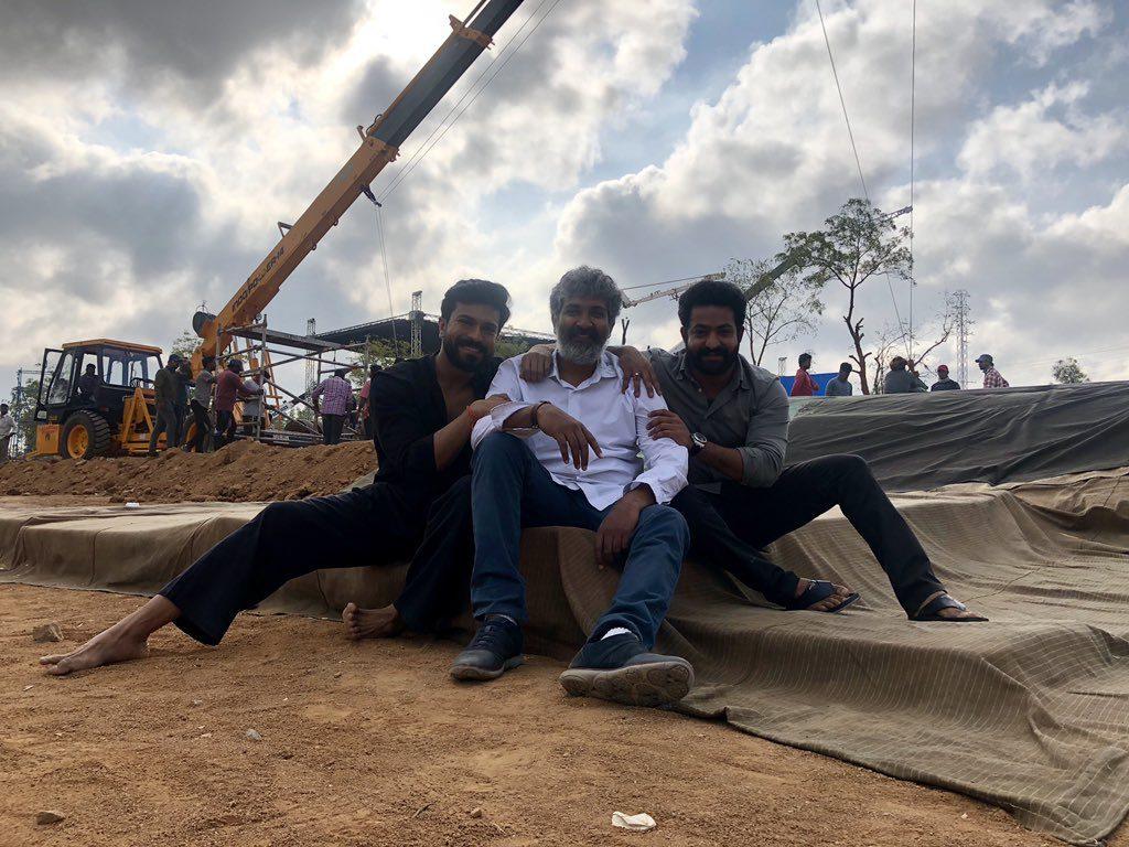 Ram Charan - Jr NTR -Rajamouli -RRR on Location