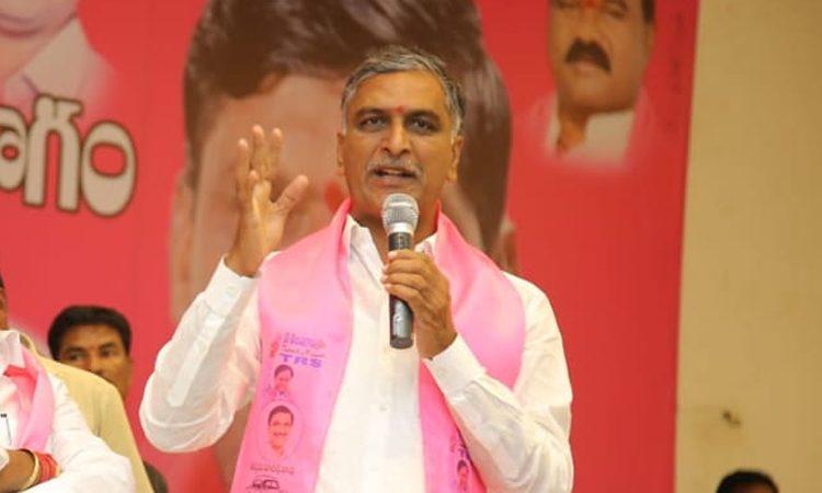 T Harish Rao says sonia gandhi speech is chandrababu script