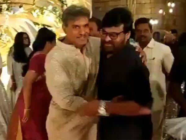 Chiranjeevi at kwsineni nani daughter wedding