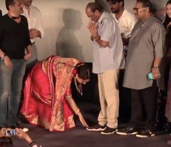 Kangana-Ranaut-Falls-on-Rajamouli-Father-Feet