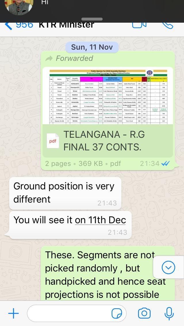 Lagadapati Rajagopal - KTR - WhatsApp Conversation