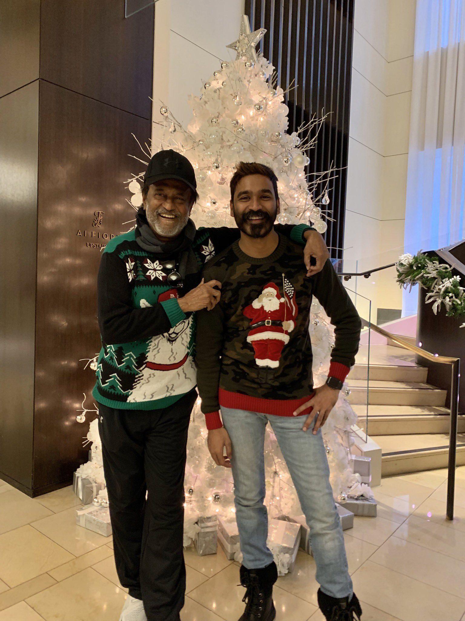 Superstar Rajinikanth & Dhanush Holidaying Hard