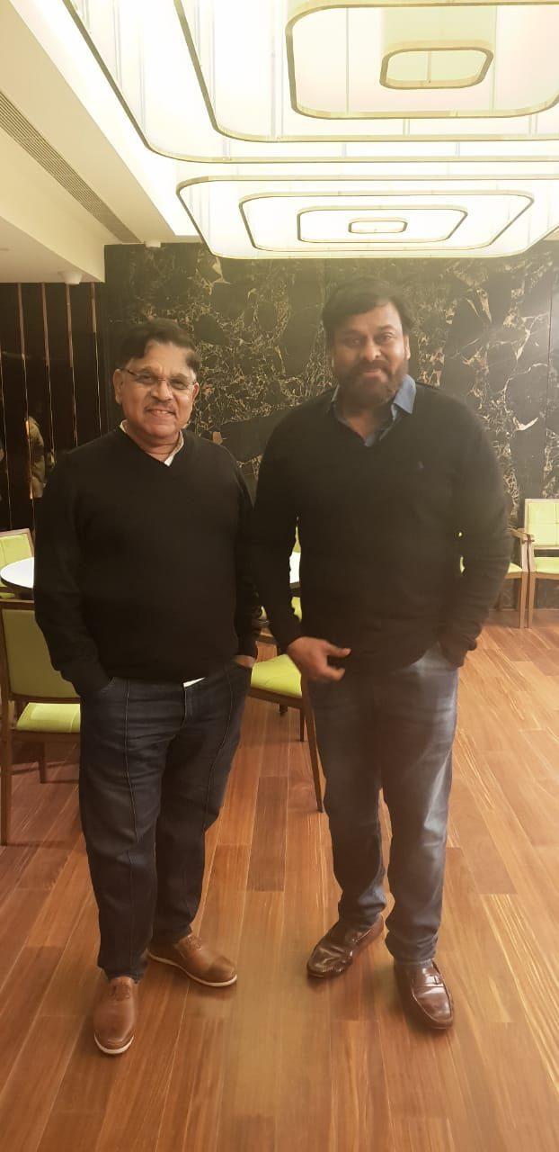 Chiranjeevi - Allu Aravind at AMB Cinemas-