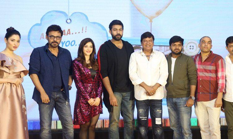 F2-Pre-Release-Press-Meet-Stills-Venkatesh,-Varun-Tej,-Tamannaah-Bhatia,-Mehreen-Kaur
