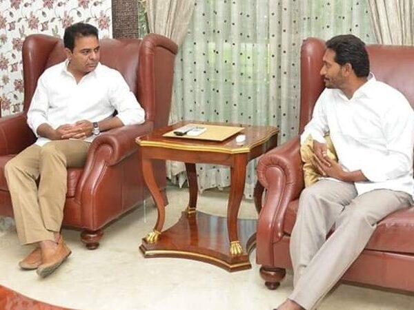 KTR YS Jagan Meet at Lotus Pond