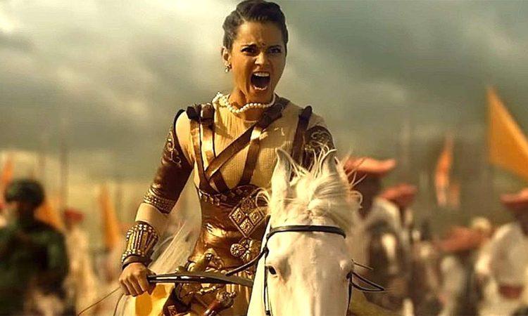 Kangana Ranaut riding a mechanical horse