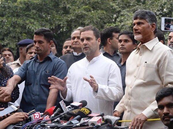 Rahul Gandhi - Chandrababu Naidu-