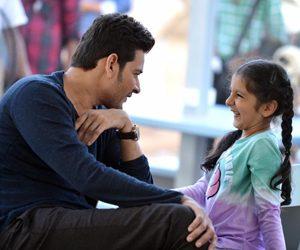 Mahesh Babu Daugther Sitara On The Sets of Maharshi-