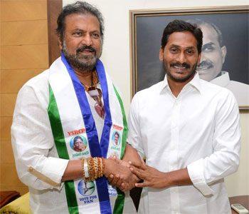 Mohan Babu can not contest on YSR Congress Party given that the nominations time is over. He will campaign for the party in Chittoor district. Jagan Mohan Reddy reportedly promised him to nominate for Rajya Sabha after the elections for his services to the party at this crucial times.