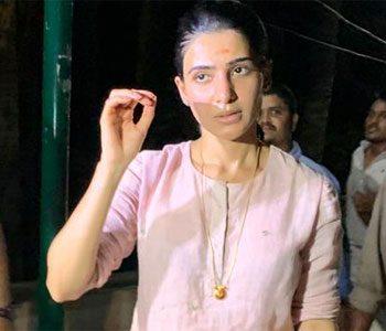 Samantha Akkineni reached Tirumala by walk