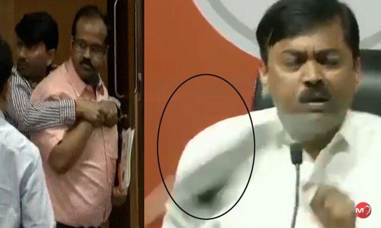 Shoe Hurled At BJP MP GVL Narasimha Rao