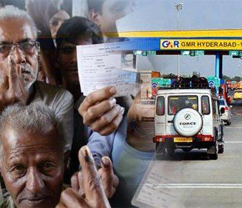 Voters coming to their village to vote