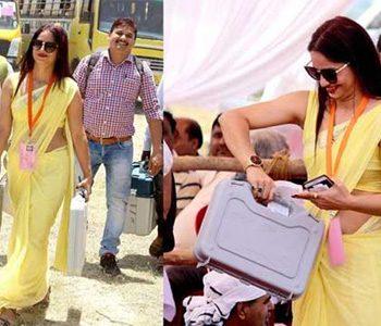 Here-Are-the-Details-of-the-Uttar-Pradesh-Beautiful-Polling-Official--Reena