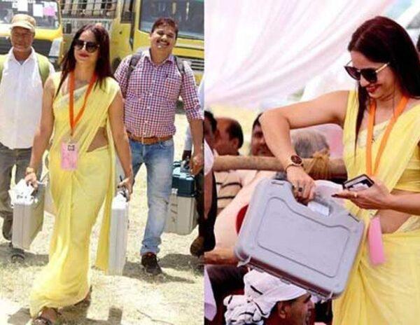 Here-Are-the-Details-of-the-Uttar-Pradesh-Beautiful-Polling-Official-Reena
