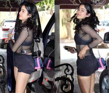 Janhvi Kapoor Breathtaking Gym Outfit