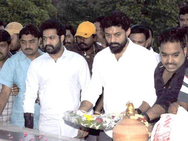 Jr NTR and Kalyan Ram Pays Tribute to NTR at NTR Ghat--